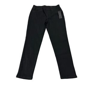 Black Label by C’est Toi Black Velvet Jean Pant Sz Large 30x28 Elastic Waist NWT